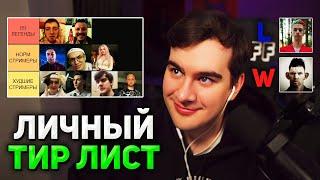 Братишкин СОСТАВЛЯЕТ СВОЙ ТИР ЛИСТ СТРИМЕРОВ