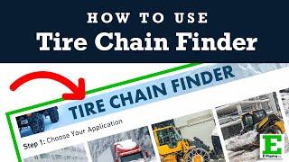 How to Use the E-Rigging Tire Chain Finder