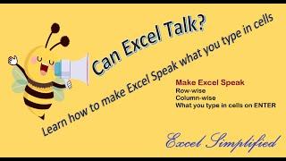 Learn how to make excel speak