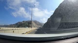 Full driving wonderful scenery from down to the peak of Alhada, Taif