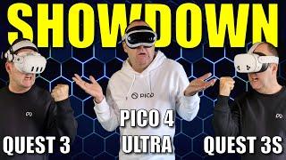 SHOWDOWN - Pico 4 Ultra vs Meta Quest 3 vs Meta Quest 3S