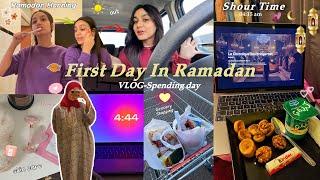 First Day In Ramadan |أول يوم رمضان (تحضيرات، unboxing,الروينة مورا الفطور) 