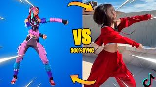 NEW FORTNITE DANCES in REAL LIFE 200% SYNCED! (Social Climber, Popular Vibe, Evil Plan...)