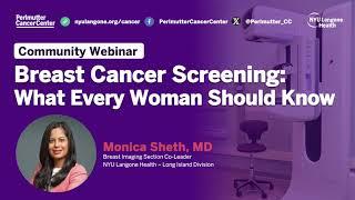 Breast Cancer Screening What Every Woman Should Know