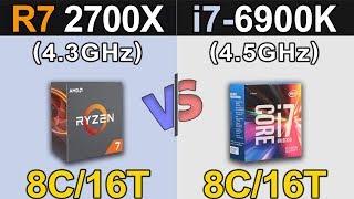 Ryzen 7 2700X (4.3GHz) Vs. i7-6900K (4.5GHz) | 1080p and 2160p | New Games Benchmarks