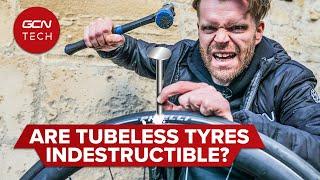 We Tried To Destroy Tubeless Tires & This Is What Happened!