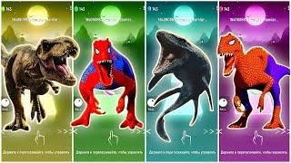 Jurassicworld TyranosaurusThe IndoraptorThe MosasaurusThe indomus Rex Coffendance Song Tiles Hop