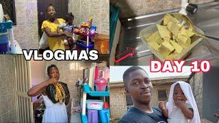 VLOGMAS: TRYING GHANAIAN FRIED YAM | COOK SPECIAL BREAKFAST WITH US | LIVING IN LAGOS