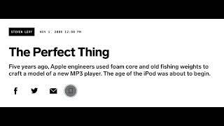 WIRED: The Perfect Thing by Steven Levy (read by David Erdody)