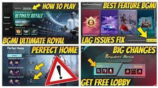 3.5 Update Big Changes | How To Play Ultimate Royal / Bgmi 120fps | Bgmi Perfect Home Event Explain