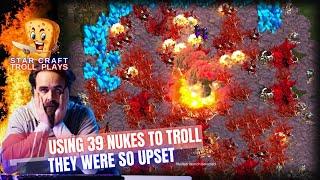 StarCraft Troll Plays  |  Using 39 Nukes To Troll and Kill Players |  How To Gameplay