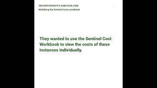 Modifying the Sentinel Costs workbook
