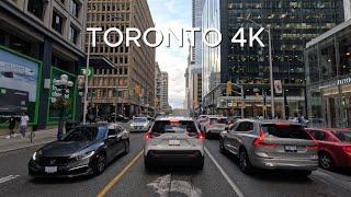 Driving Downtown Toronto Canada 4K