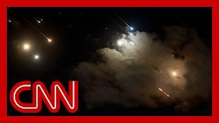 Video shows Iranian missile attack on Israel