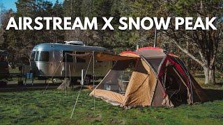 Airstream x Snow Peak Hot Tent Camping with Friends | Living Shell | Jikaro | IGT | Basecamp | Bambi