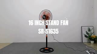 Cheap Price 16 Inch Oscillating Pedestal Stand Fan 5 Blades Air Cooling Fan SR-S1635