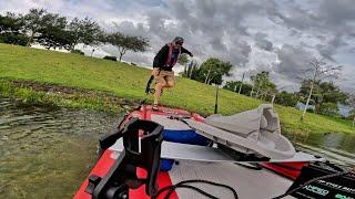 I can lauch this boat ANYWHERE! 3HP Electric OutBoard Test  Sea Eagle FastCat12