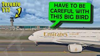 CONFUSION + LITTLE ARGUMENT between Emirates A380 and Toronto!