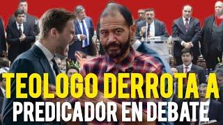 TREMENDO DEBATE PREDICADOR NO LE AGUANTO AL TEOLOGO DE LA CALLE #teologo #dios #viral