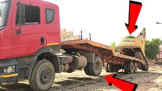 Excavator Uploading in Truck By Experience Driver - Dozer Videos | JCB 3DX MACHINE | Raju ki Masti