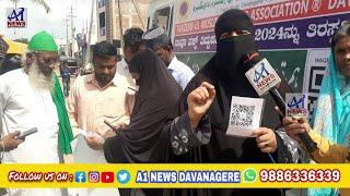 Davangere Jasmeen banu awareness the people about waqf amendment bill 2024 by A1 NEWS DAVANAGERE