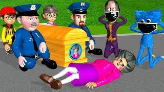 Scary Teacher 3D False Miss T vs Huggy Wuggy vs GrannyJoker Running Brave Police vs Doll Squid Game