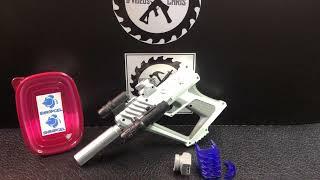 Custom - Gel Blaster SURGE - Added 3D Printed Silencer, Side Rails, Top Rail, Paint