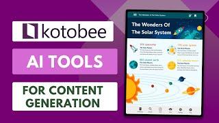 Kotobee Author New AI Content Generation Tools