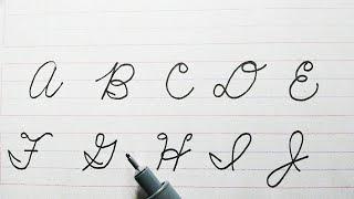 New American cursive writing, Capital letters (A to Z), Cursive handwriting EASY ( looped cursive )