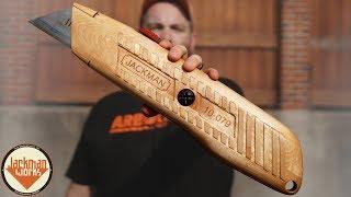 Carving a Giant Utility Knife (entirely out of wood)