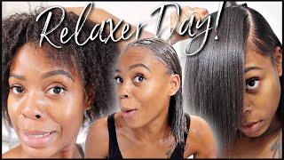 FULL RELAXER DAY: 5 month retouch, cut & silk press // mizani butter blend relaxer