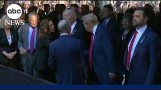 Vice Pres. Kamala Harris, former Pres. Donald Trump shake hands again at 9/11 anniversary ceremony