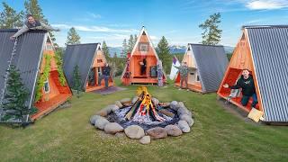 Overnight in Micro A-Frame Village!