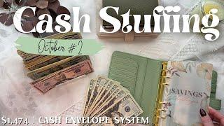 Cash Envelope Stuffing $1474 | October 2024 | Dave Ramsey Inspired | Sinking Funds | Cash Stuffing