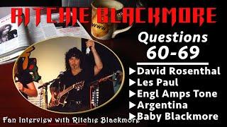 Ritchie Blackmore interview ️ Questions 60-69 David Rosenthal Les Paul Engl Tone 1996 Rainbow Fans