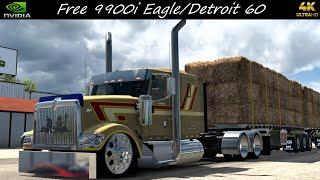 *Free 9900i Eagle/Detroit 60* Dried Hay Hauled Sidney to Glasgow *JBX2/TAA* ATS 4K 1.53