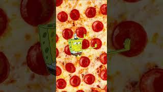 SpongeBob and delicious pizza