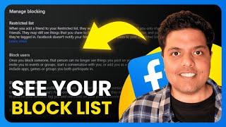 How To See Your Block List on Facebook PC (2024) | Full Guide