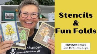 Card Making Is Fun With Stencils & Fun Folds | Frosted Forest Tutorial