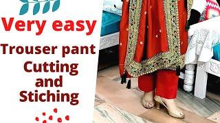 Trouser pant cutting and stitching| Palazzo cutting and stitching|pant Palazo |Ladies pant|ashigauta