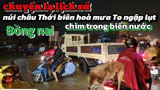 Chuyện lạ lịch sử núi châu Thới biên Hòa Đồng nai mưa To ngập lụt chìm Trong biển nước