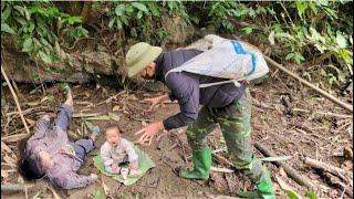 The boy was kidnapped by bad guys in the forest /ly tam ca