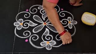 daily use rangoli design || simple kolam || daily muggulu || easy rangoli design