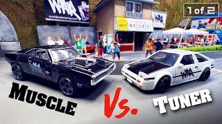 Muscle vs Tuner Tournament (1of2) Diecast Racing American JDM Cars