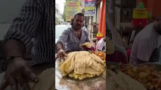 Aloo wale Chole Kulche| India Street Food Shorts | YourBrownFoodie #shorts #shortsfeed