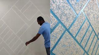 Wall texture Design Masking tape and rustic special effect