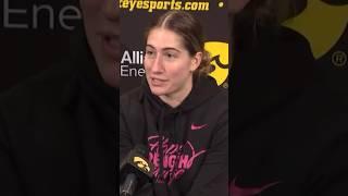 Kate Martin is asked how she feels as her time at Iowa nears an end