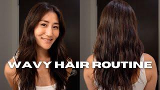 WAVY HAIR ROUTINE for LAZY girls with type 2A hair