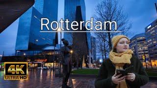 Professional Walking Tour of Rotterdam, Netherlands (2024) | 4K/60fps