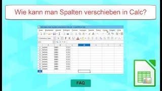 Wie kann man Spalten verschieben in LibreOffice Calc? (German/Deutsch)